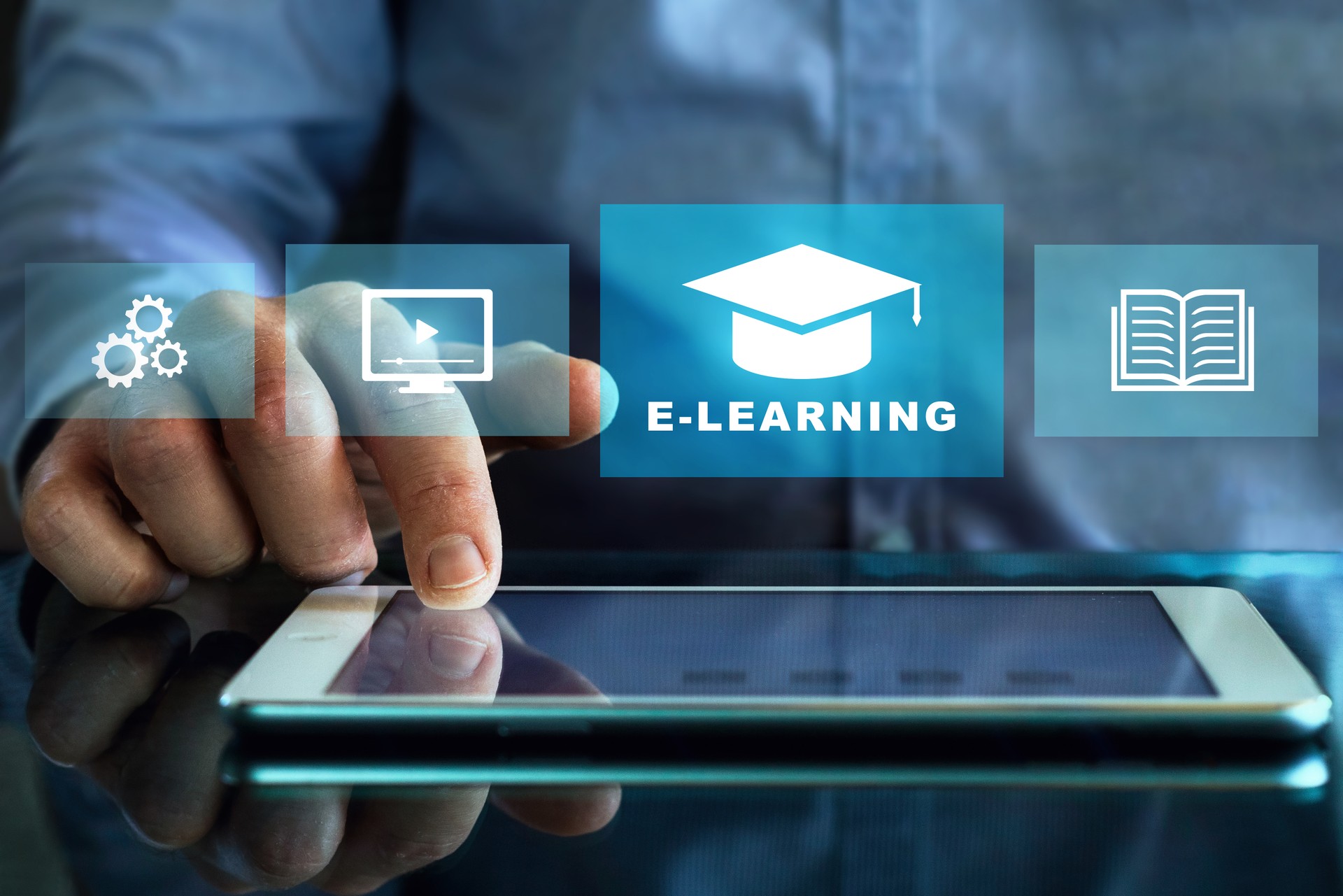 e-learning, online education concept